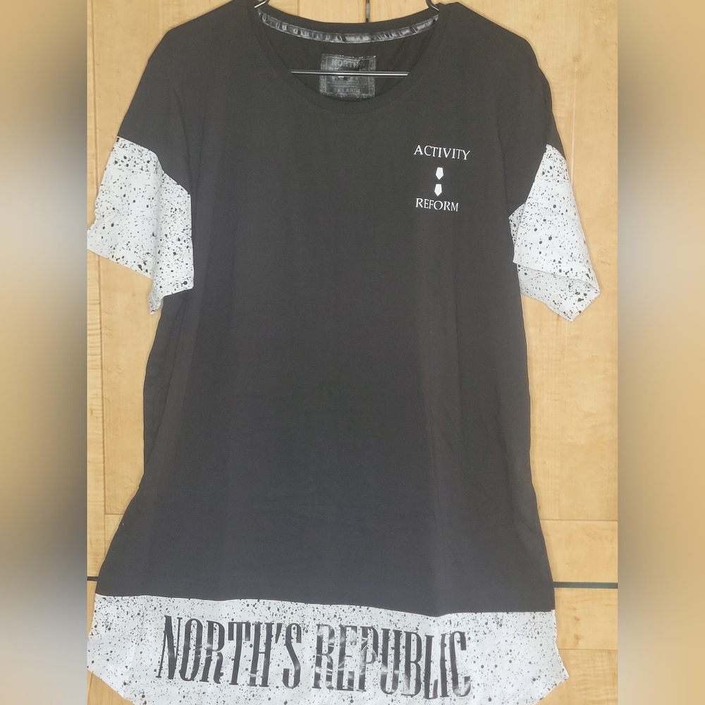 Activity Reform Black and White Speckled T-Shirt